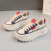 K6710 New 2024 Color Block Dad Shoes Thick Sole Height Increasing Leather Sneakers Women's Fashion Student Korean_vogvips.com