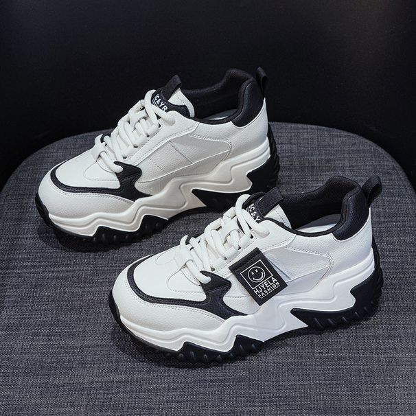 Inner Height Increase Dad Shoes Women's Korean Version Platform White Shoes Casual Versatile Women's Shoes_vogvips.com