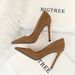 1829-5 Style Sexy Nightclub Slim Super High Heel Suede Shallow Mouth Metal Chain Pointed Women's Singles_vogvips.com