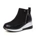 Fashionable Plus Size 2020 Winter New Korean Wedge Women's Sports Style Single Shoes Heel Snow Boots_vogvips.com