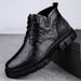 Thick-soled High-top Retro Martin Boots Burst Waterproof Short Boots Outdoor Tooling Boots Leather Boots Men's Shoes_vogvips.com
