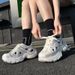 Women's Shoes Ant Love Spring And Summer New Products Lace Up Fashionable And Cool Outdoor Women's Outdoor Sandals Daddy Shoes Thick Soled Comfortable_vogvips.com
