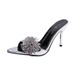 Floral Decorated Women's Summer Outdoor Slippers 2026 New High-Heeled Square-Toed Sandals Paired With Skirts For A_vogvips.com