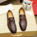 Spring New Genuine Leather Casual High-end Business Breathable Loafers Men's Slip-on Wedding Groom Shoes_vogvips.com