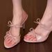 2025 New Gentle Style Nude One-Strap Bowknot Sandals For Women, Summer High-Heeled Shoes_vogvips.com