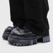 Thick-soled Heightening Derby Shoes Retro Punk Ruffian Handsome Locomotive Leather Shoes Short Boots_vogvips.com