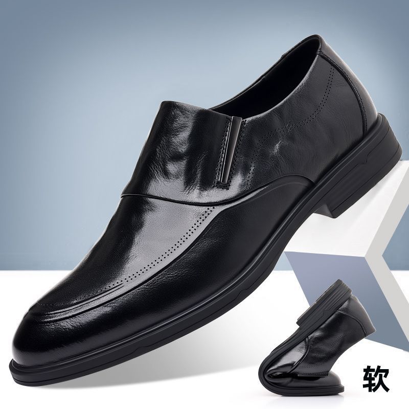New Men's Leather Shock Absorption Business Formal Slip-On Casual Versatile Shoes For Men_vogvips.com