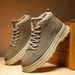 Men's Winter Snow Boots Faux Fur Lined Slip-On Waterproof Slip-Resistant Casual Shoes For Cold Weather_vogvips.com