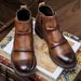 European Warm Series Fleece-Lined Trendy Face British Style Short High-Top Genuine Leather Martin Men's Motorcycle Boots_vogvips.com
