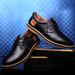 Men's Classic Oxford Leather Shoes – Business Casual & Formal Dress Shoes – Slip-Resistant Comfortable Sole – Blue & Black Options_vogvips.com