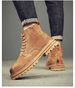 Big Yellow Boots Martin Boots Can't Kick Bad, Leather Tooling Medium Help Men's Short Boots Men's Shoes_vogvips.com
