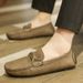 Men's Shoes Summer New Men's Loafers Slip On Lazy Simple Breathable Men's Casual Leather Shoes Soft Sole_vogvips.com