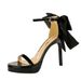 7252-H102M European And American Ultra-high Heel Elegant Patent Leather Open-toe Sexy Platform Sandals With Large Bow_vogvips.com