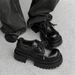 3610 Elevated Derby Thick Sole Men And Women Niche Couple Caual Genuine Leather Functional Style High Street Black_vogvips.com
