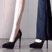 Black High Women's Slim Heels, 2025 Autumn And Winter New Waterproof Platform Patent Leather Pointed Sexy Professional_vogvips.com
