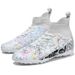Men's High -top Football Shoes TF Broken Nail Artificial Lawn Children Student Training Football Shoes_vogvips.com