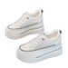 Hollow Mesh White Shoes Women's Breathable Mesh Shoes Thick Sole Inner Height Increase Women's Shoes Lazy Shoes_vogvips.com