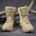 Men's High-Cut Tactical Boots For Hiking, Camping & Outdoor Adventures - Durable Military Combat Boots With TPR Sole & Leather Upper Boots_vogvips.com