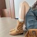 2024 New Matte Rivet Melad Chunky Heel Mid-Calf Western Cowboy Pointed Toe Wrinkled Slouch Boots For Women_vogvips.com