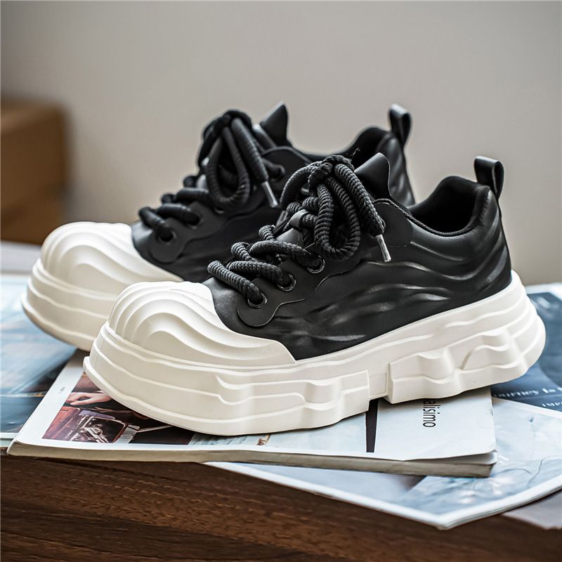 Spring 2026 Men’s Casual Sneakers — Round Toe, Colorblock Design, Breathable Mesh Lining, PVC Injection-molded Sole, Low-heel Lace-up Fit_vogvips.com