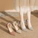 Women's Shoes Champagne High Heels For Women With Stilettos And Bowknots For 18 Year Old Adult Ceremony, Sexy And Versatile Ladies' Shoes_vogvips.com