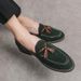 New Le Fu Men, Korean Version, Trendy British Tassel Men's Suede Frosted Leather, Bean Shoes, And Small Leather Shoes_vogvips.com