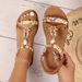 Women's Shoes Sandals 2025 Summer New Colorful Woven Beaded Round Toe Comfortable Flat Sandals_vogvips.com