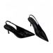 French Style High Heels Peep Sandals For Women 2025 Spring Summer New Elegant Stiletto Pointed Toe Black Single Shoes To_vogvips.com