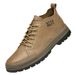 Men's British Tooling Work Boots Casual Gaobang Medium Boots Casual Board Shoes Casual Tooling Shoes_vogvips.com