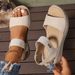 Women's Shoes Large Size Casual Sandals For Women Sports Style Slip On One Line Comfortable Fish Mouth Sandals_vogvips.com