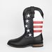 Men's Western Cowboy Boots With Star Design - Breathable PU Leather Slip-On Boots For Casual & Fashion Wear_vogvips.com