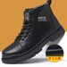 European Warm Series British Style Korean Version Mid-Top Work Leather Winter Fleece-Lined Martin Boots Men's High-Top Trendy Warm Cotton_vogvips.com