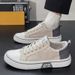 Men's Classic Canvas Sneakers For Summer - Breathable, Slip-Resistant, Durable & Versatile Casual Shoes With Round Toe And Low-Top Design_vogvips.com
