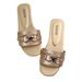 Women's New Fashion Slippers Classic Temperament With Solid Color Metal Decoration Square Head Flat Sandals_vogvips.com