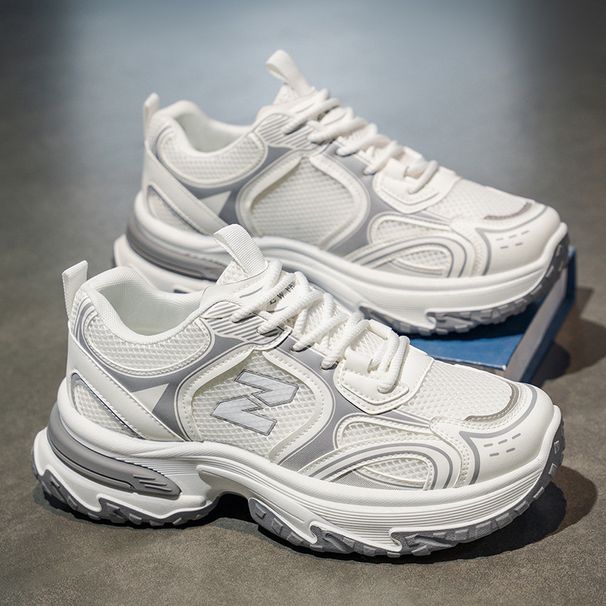Dad Shoes Men's Shoes Autumn New Breathable Mesh Shoes Men's Trend Versatile Thick Sole Heightening Casual Sports Shoes Men_vogvips.com