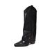 Women's Shoes Plus Size Ankle Boots, V Neck Martin Boots, Fashionable Western Cowboy Boots, Studded Mid Calf Cigarette Boots_vogvips.com