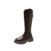 Solid Color Elegant British Style Chunky Heel Thick Sole Long For Women 2025 New Autumn Over-the-Knee Riding Boots_vogvips.com