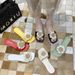 Korean Style Women's Floral Flip Flops Flat Trendy Fashionable Slippers For Outdoor Wear New 2020 Design_vogvips.com