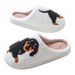 Cartoon Cute Cat Dachshund Dog Women Slippers Indoor Warm Comfort Lightweight Bedroom Concise Winter Cotton Shoes Men_vogvips.com
