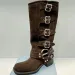 2024 Cowhide Leather Womens Y2k Retro Detachable Bucket Motorcycle Boots Brown Buckle Strap With Boots241018_vogvips.com