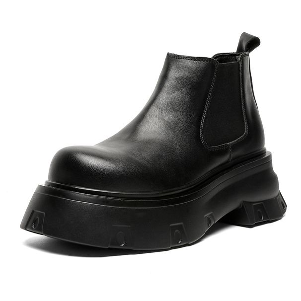 Lightweight Thick-soled Heightening Retro Tooling Boots Lazy Feet One Pedal Men's Boots Martin Boots_vogvips.com