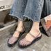 Trendy Crystal Women, Suitable For Summer Outings, Versatile, Hollowed-out, Breathable, Non-slip, Durable Plastic Mom_vogvips.com