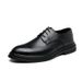 Euro Step Brogue Leather Summer New Formal Business Height-Increasing Breathable Wedding Groom Derby Men's Shoes_vogvips.com
