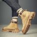 Large Size Men's Shoes Martin Boots Men's Shoes Rhubarb Boots Fleece Outdoor Tooling Boots_vogvips.com