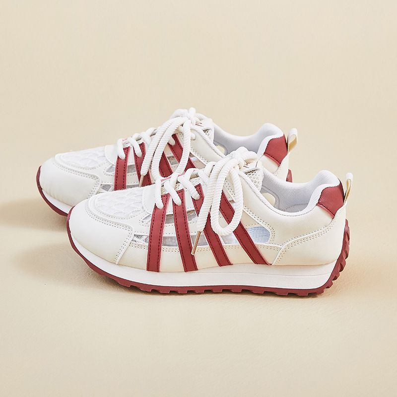 Daddy Shoes Female Student Sports Thick-soled Heightening Shoes Casual Mesh Breathable_vogvips.com