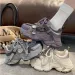 Womens Chunky Sneakers Spring Breathable Mesh Platform Sports Woman Fashion Lace Up Thick Sole Casual Shoes Mujer 240618_vogvips.com