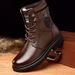 European Warm Series Autumn Winter Cotton Shoes Military Men's Martin Mid-Calf Combat Boots Business_vogvips.com