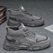 European Warm Series High-top Men's Shoes 2025 Winter New Workwear Style Outdoor Hiking Safety Construction Site Work Non-slip Wear-resistant_vogvips.com