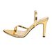 Cross-border European American Style Pointed-toe Sandals Gold With Back Strap, Fashionable Versatile Slip-on Party And_vogvips.com