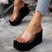 thick-soled Round-toe Transparent One-strap And Style Summer New_vogvips.com